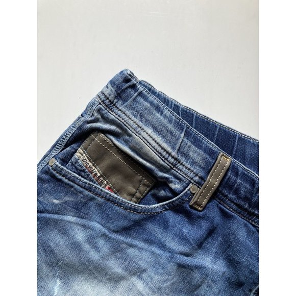 Men's DIESEL Narrot Distressed Medium Rinse Cotton Sweatpant Jeans, Size 34 - Picture 8 of 13